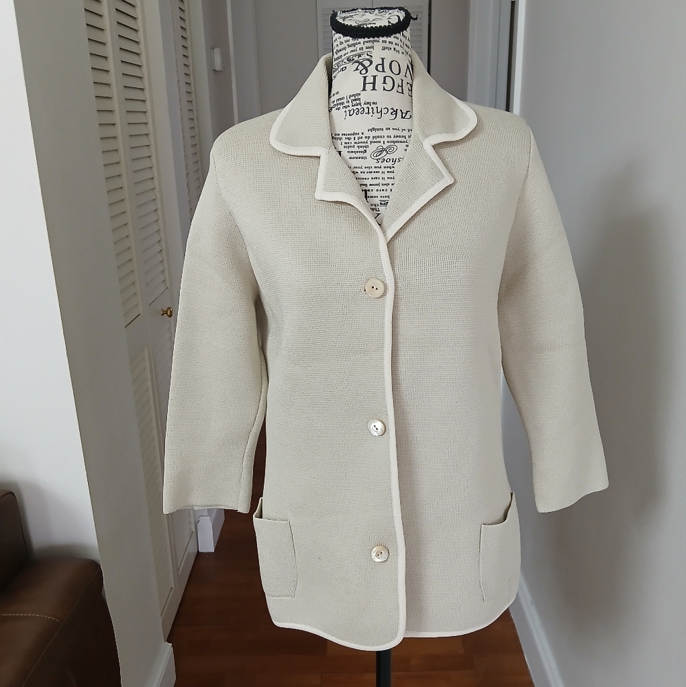 Loro Piana Silk Knit Sweater‎ Jacket Blazer